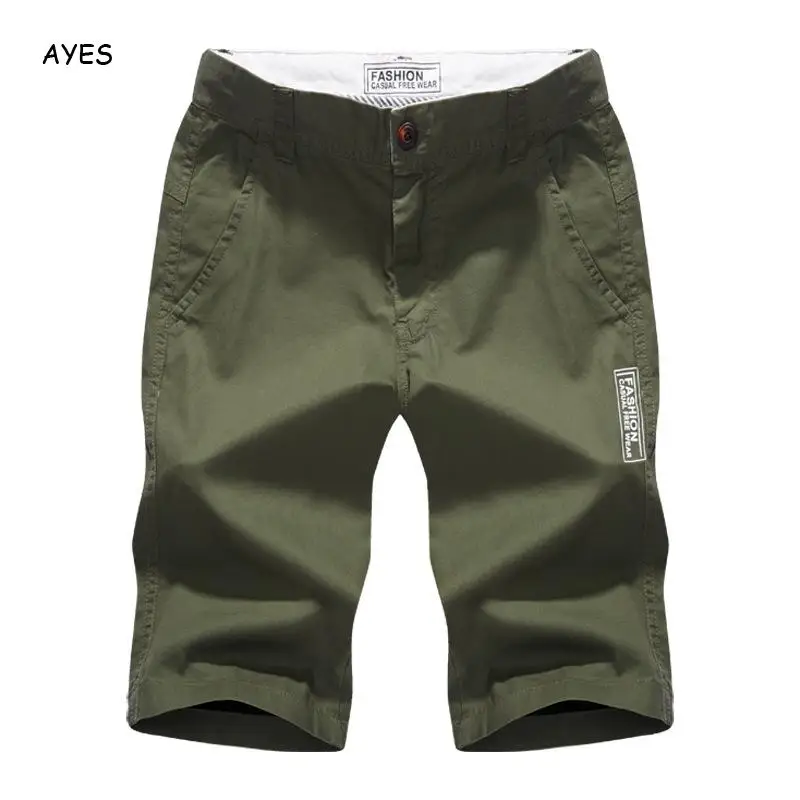Новые шорты мужские повседневные пляжные шорты модные брендовые шорты Большие размеры военные Короткие штаны мужские однотонные мужские шорты