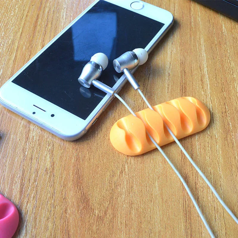 1Pce Cable Winder Earphone Cable Organizer Wire Storage Silicon Charger Holder Clips winder cable organizer,cable holder clips,cable organizer ties,electronic accessory