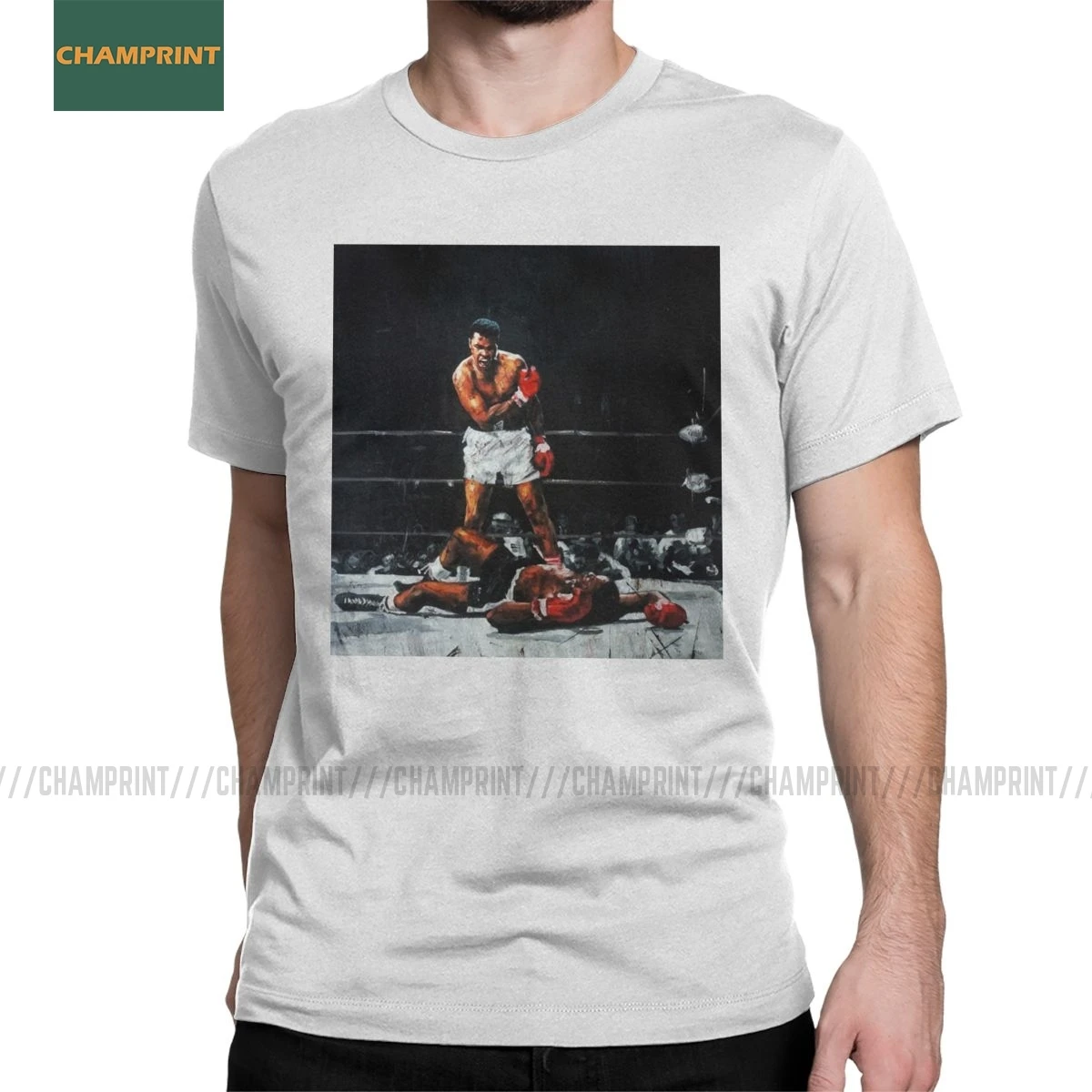 Muhammad Ali Knocks Out Sonny Liston Adult T Shirt Boxing Champ