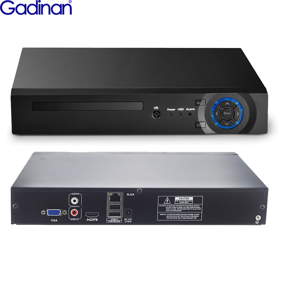 Gadinan H.265 CCTV NVR 32CH 5MP/8CH 4 к NVR ONVIF P2P облако Поддержка 2HDD MAX 8 ТБ 32Ch безопасность NVR сеть видео Поддержка Wi-Fi 3g