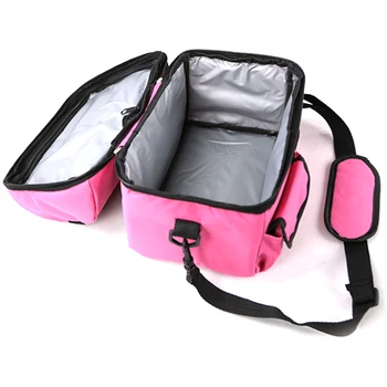 

Carrier Camping Food Breast Milk Tote Cooler Lunch Bag Handbag Double Layer Thermal Insulated Single Shoulder Hot Cold Container