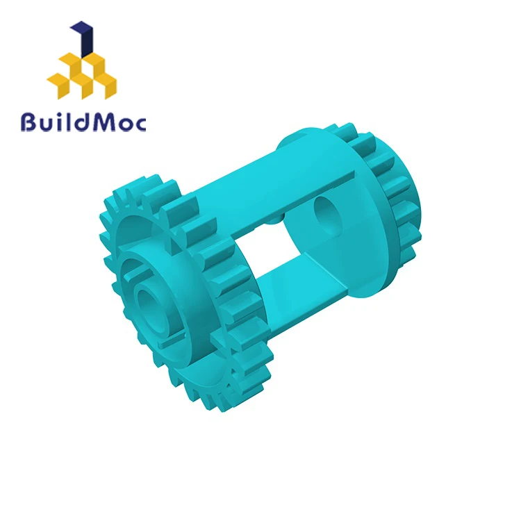 BuildMOC 6573 Technic gear дифференциальный 24-16 зубцов для строительных блоков деталей DIY логотип развивающие творческие подарочные игрушки