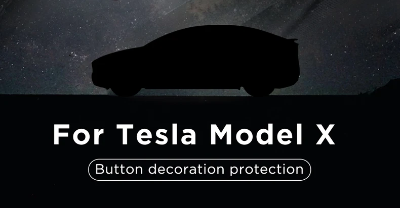 LUCKEASY Car window button modified ABS Patch For Tesla Model X- Button decoration protection 13pcs/set