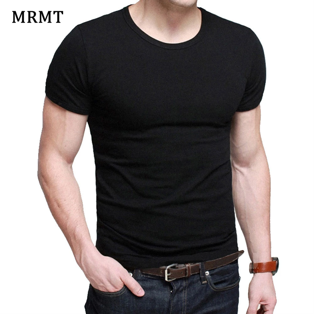 

Lycra Men's T Shirt Short Sleeve Men T-Shirt O-Neck Slim Solid Color Half Sleeved Man Tee Shirt 2023 MRMT Men T Shirt Clothing