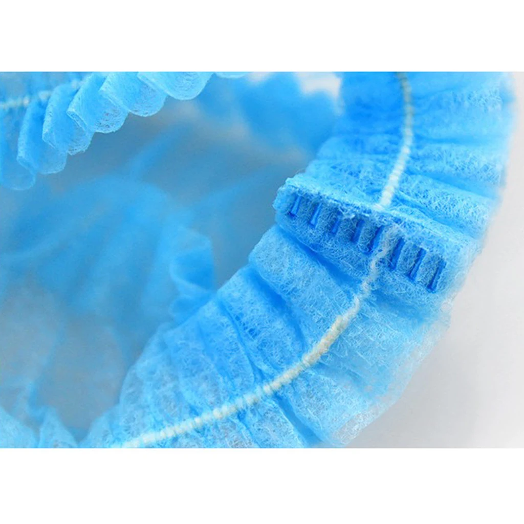 50pcs/pack Disposable Hair Caps Nets Shower Covers Tanning Catering Cap Pink