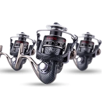

kmucutie Saltwater and Freshwater Fishing Reel, 12+1BB Light Smooth Metal Spinning Reels