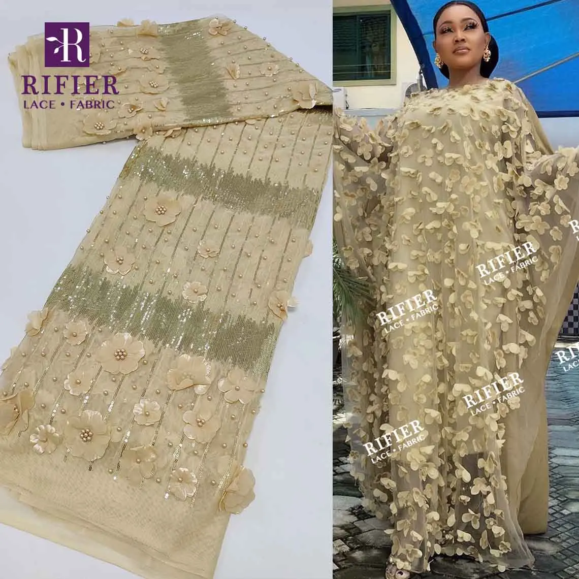 5 Yards Jacquard Style Beads Net Lace With Embroidered For Korea French Wedding Party Dresses Sequined Tulle Laces Fabric | Дом и сад