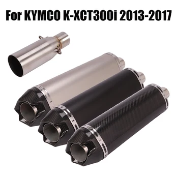 

For KYMCO K-XCT300i 2013-2017 Exhaust System Pipe Middle Mid Tube Escape Connect Link Section Slip On 51mm Muffler Motorcycle