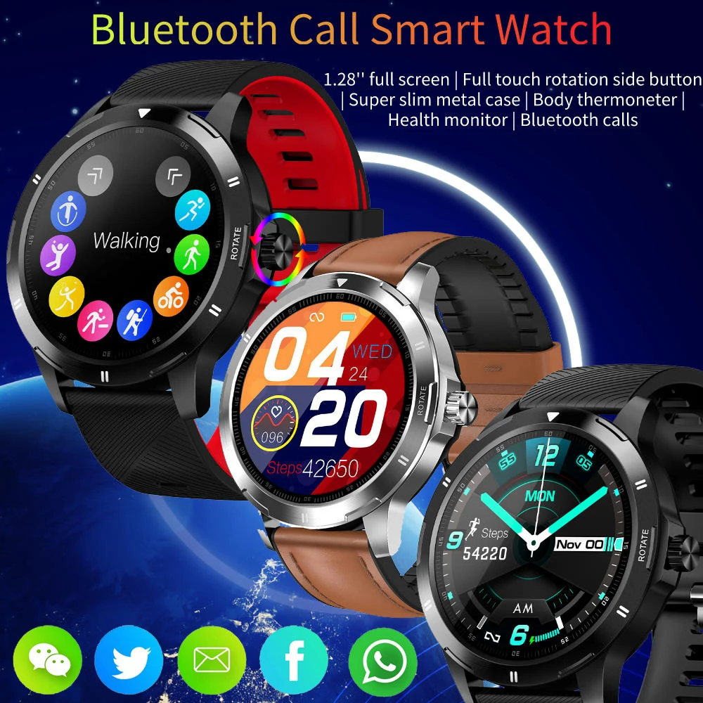 Смарт часы 2020 измерение температуры тела Bluetooth звонки фитнес браслет несколько спортивных режимов мужские