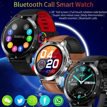 Smartwatch 2020 قياس درجة حرارة الجسم مكالمات بلوتوث سوار لياقة بدنية متعددة وسائط الرياضة الرجال ساعة رقمية أندرويد IOS