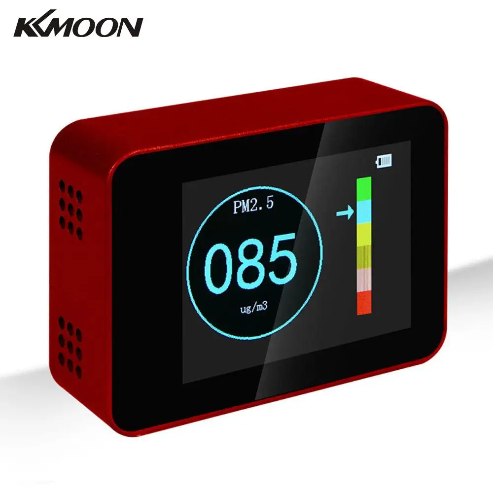 KKMOON Портативный качества воздуха монитор-Детектор Газа Анализатор лазерный PM2.5 PM10 PM1.0 детекторы Сенсор тестер для дома, автомобиля, офиса