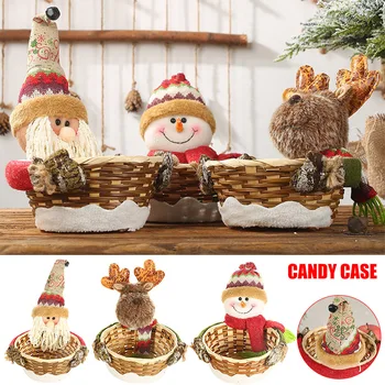

Christmas Figure Candy Storage Decoration Basket Christmas Products Candy Container Household Festive Party Supplies BV789
