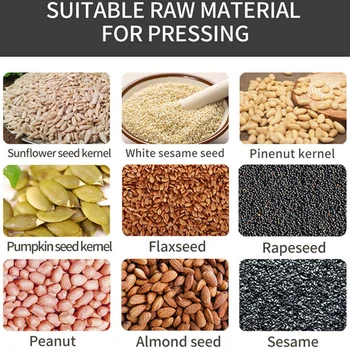

Nuts Avocado Seed Press Small Coconut Oil Extractor Rapeseed Oil Discharge Flax Seed Oil Press