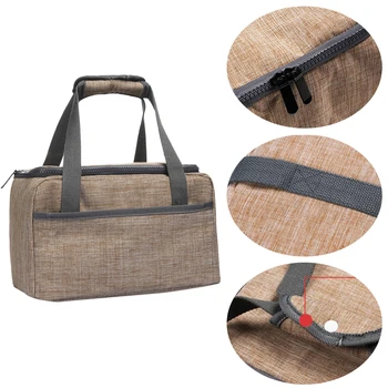 

Women Men Thermal Insulated Waterproof Oxford Zipper Closure Food Container Organizer Dinner Camping Office Travel Lunch Bag