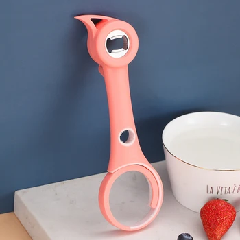 

Multifunctional Plastic 6 in 1 Adjustable Can Opener for All Sizes of Can Portable Manual Wine Beer Bottle Opener Kitchen Tools