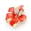 Wuli&baby Big Enamel Red Blue Flower Brooches Women Alloy Rhinestone Flower Wedding Banquet Brooch Pins Gifts ► Photo 3/6