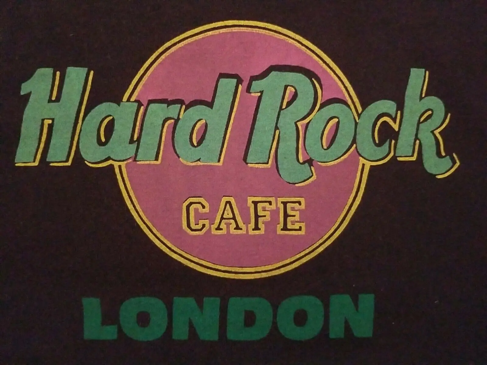 Vtg 80'S Hard Rock Cafe London Black T Shirt Large Usa Made Cotton Jerzees