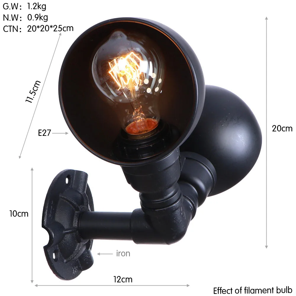 BG336 亚黑 尺寸图 钨丝 英文版