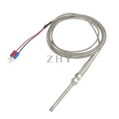 K Type 5/16" Thread Dia 50mm x 5mm Thermocouple Probe 2M Cable