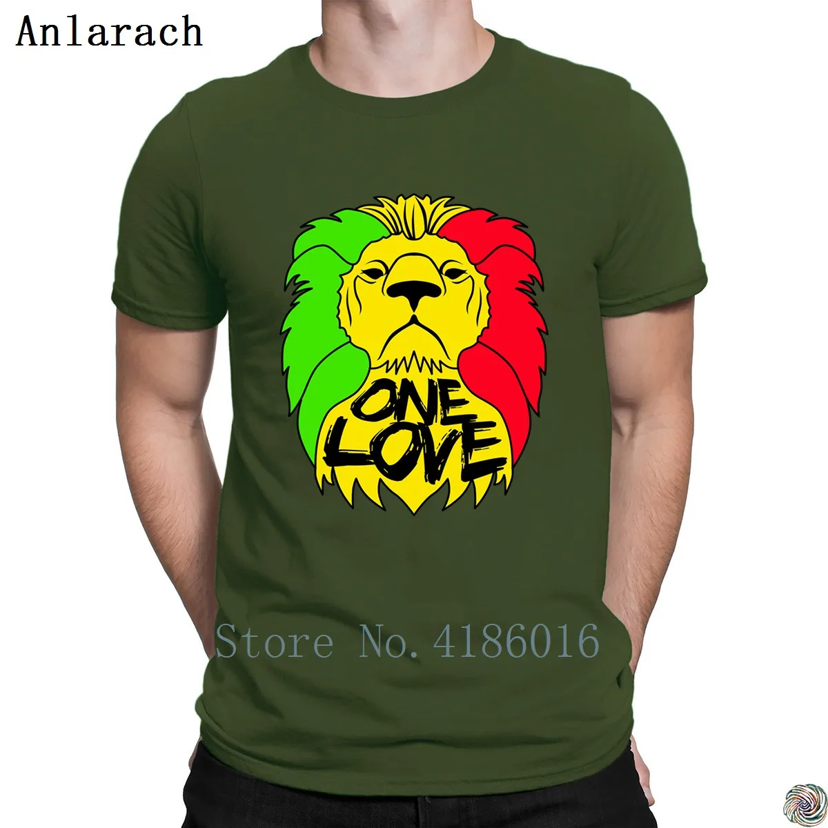 One Love Rasta футболки Crazy наивысшего качества летние популярные мужские Футболки Уличная футболка с круглым вырезом и принтом Новинка