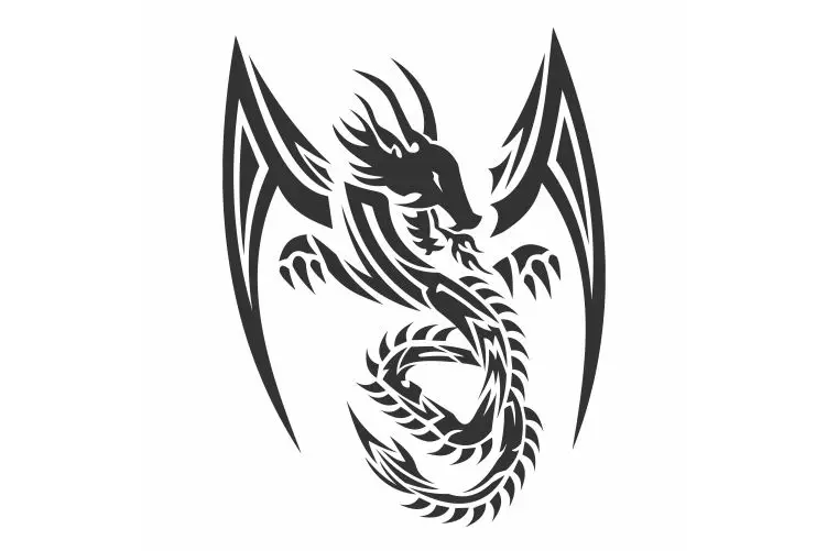 

Strong And Powerful Wings Flying Dragon Car Decals Car Rear view Mirror Sign Hot Selling FA694