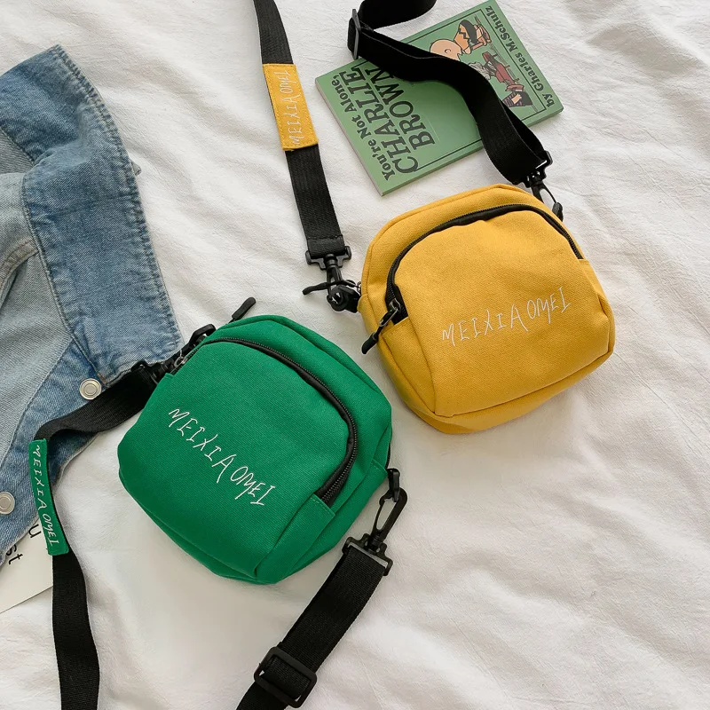 

Online Celebrity Textured Bag WOMEN'S Bag New Style 2020 Summer Western Style Canvas Bag Women's Mini Versatile Crossbody Bag