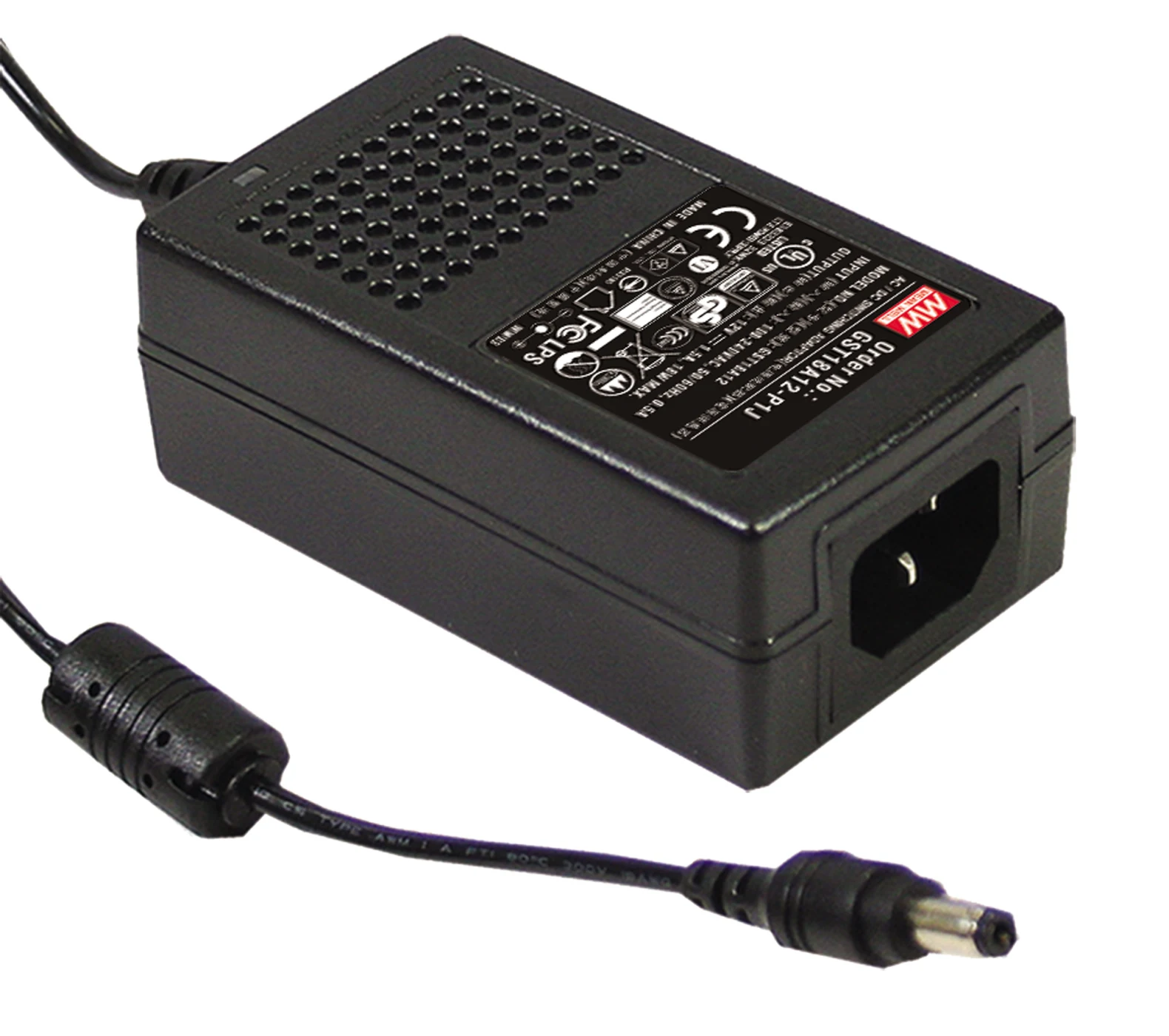Бренд MEAN WELL представляет GST18A05 P1J 5V 3A meanwell GST18A 15 Вт AC DC промышленный адаптер 3 plug
