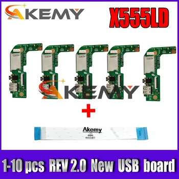 

1-10 pcs New!!! For Asus X555 X555L X555LD X555LD_IO USB AUDIO CARD READER BOARD REV:2.0 MB 100% Tested Fast Ship