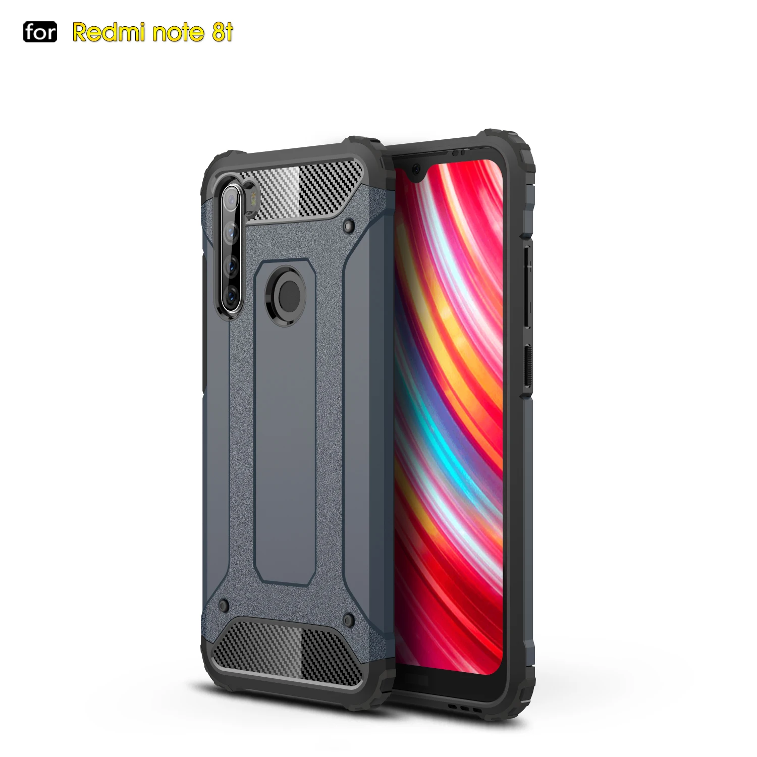 Модный чехол для телефона xiaomi red mi note8t чехол для xiaomi redmi note8t чехол - Цвет: navy blue
