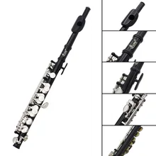 Piccolo Ottavino Half-size Flauto D'argento Placcato C Chiave Cupronichel con Panno di Pulizia Cacciavite Imbottito Scatola di Strumenti A Fiato