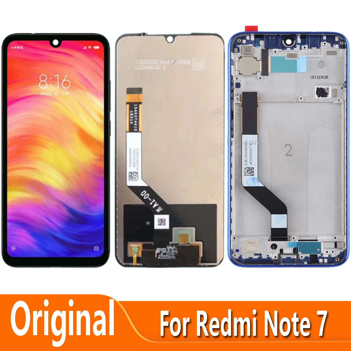ЖК-дисплей 6 3 дюйма для Xiaomi Redmi Note 7 M1901F7G M1901F7H M1901F7I сенсорный экран с дигитайзером в