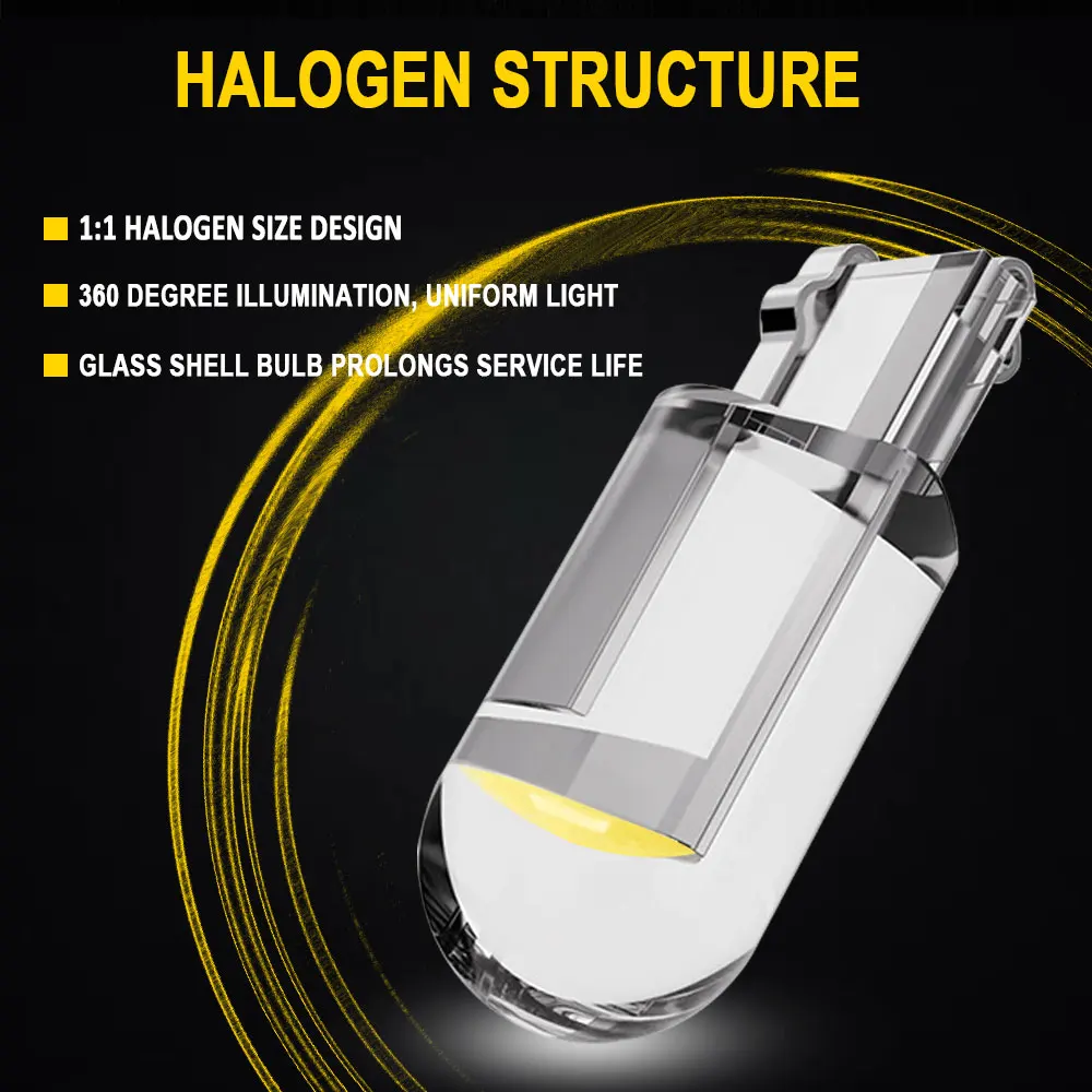 10Pcs T10 W5W LED Interior Map Dome Lamp For Mitsubishi Outlander