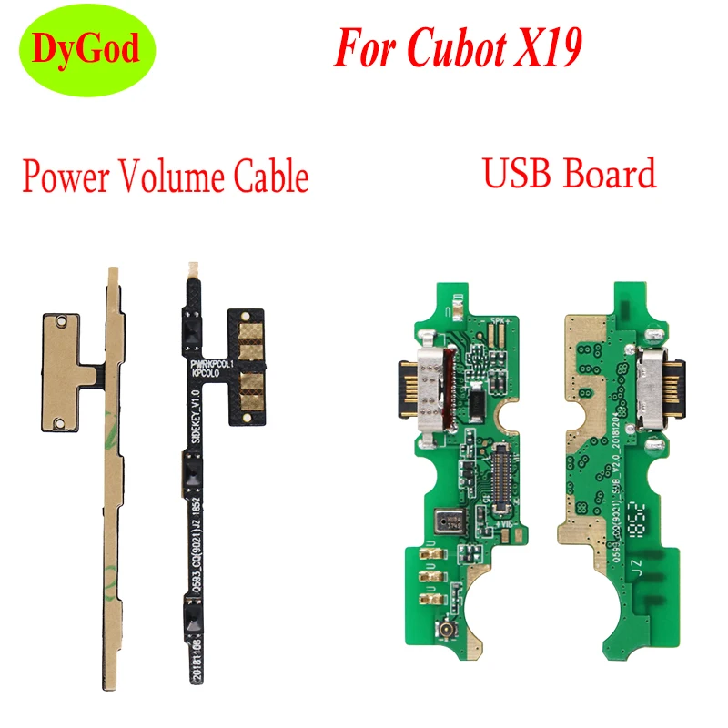 Гибкий кабель для Cubot X19 USB с кнопкой громкости и питания аксессуары