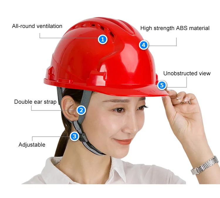 ABS Construction Safety Helmets Electrical Engineering Hard Hat Labor Protective Helmet High Quality Men Women Work Cap (2)