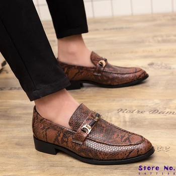 

Man Dress Shoes Spring Autumn Men Social Shoes Black Brown Mens Wedding Footwear Rubber Bottom Suit Shoes Slip-On Male Footwear