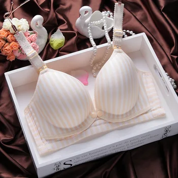 

071# Sweet Vertical Stripes Maternity Nursing Bras Love Lacation Mother Breastfeeding Underwear Preganncy Breast Feeding Lingere