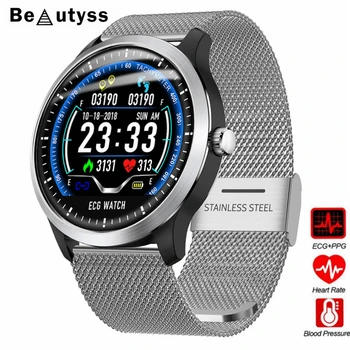 

Beautyss N58 ECG PPG smart watch with electrocardiograph ecg display,holter ecg heart rate monitor blood pressure smartwatch