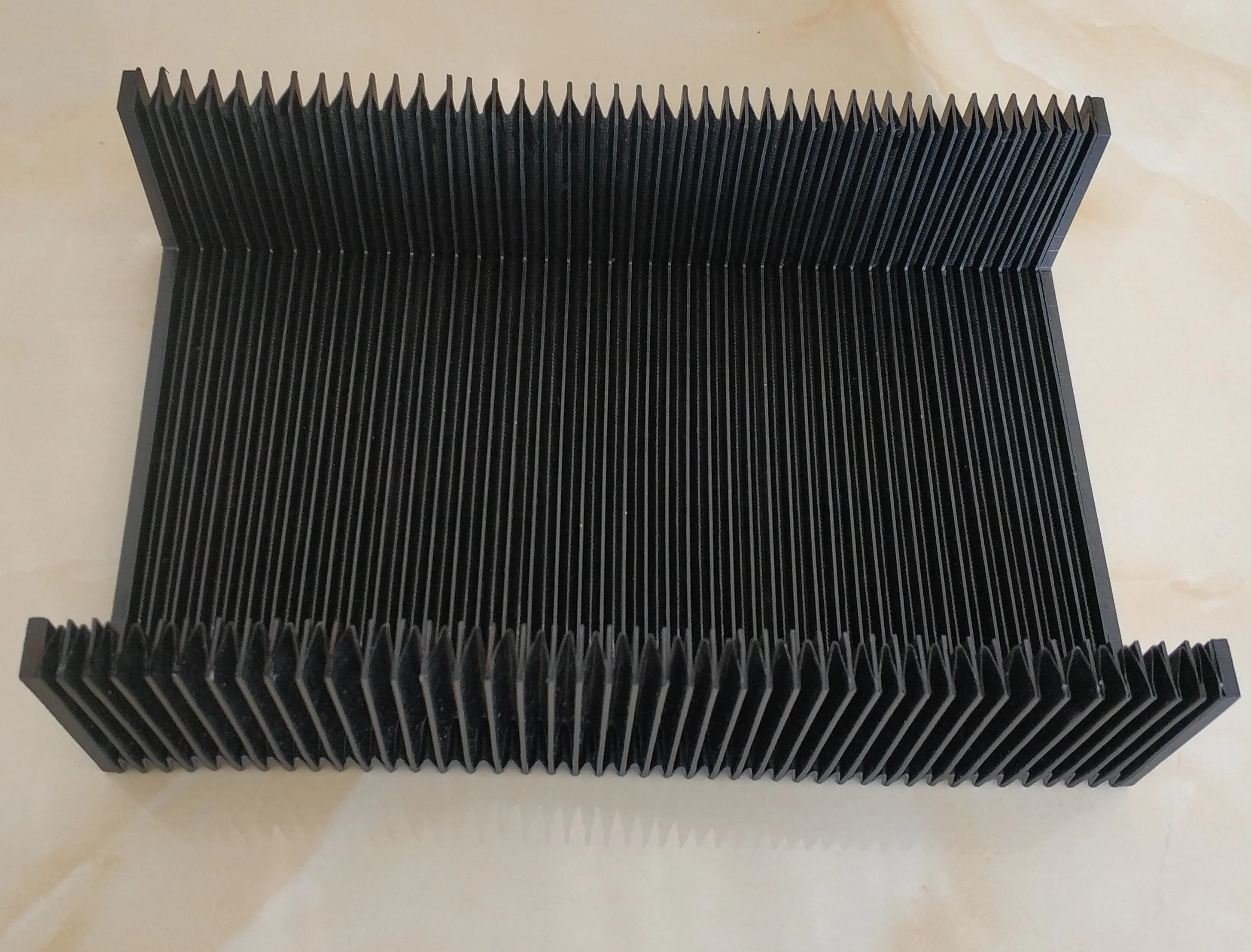 U type cnc machine protection bellows way cover W156mm x H67mm x Lmax670mm