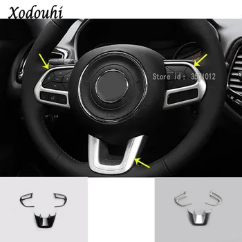 

For Jeep Compass 2017 2018 2019 2020 Car Cover Styling Steering Wheel Interior Kit Switch Trim Lamp Stick Frame Part Molding