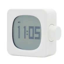 Cubic Alarm Clock Multi-Functional Desk Digital Alarm Clocks Table Desk Clock For Office Living Room Home Decor- White