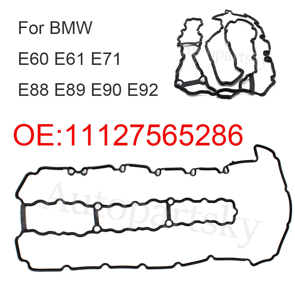 Прокладка крышки клапана двигателя автомобиля 11127565286 для BMW E60 E61 E71 E88 E89 E90 E92 E81 E91 E93
