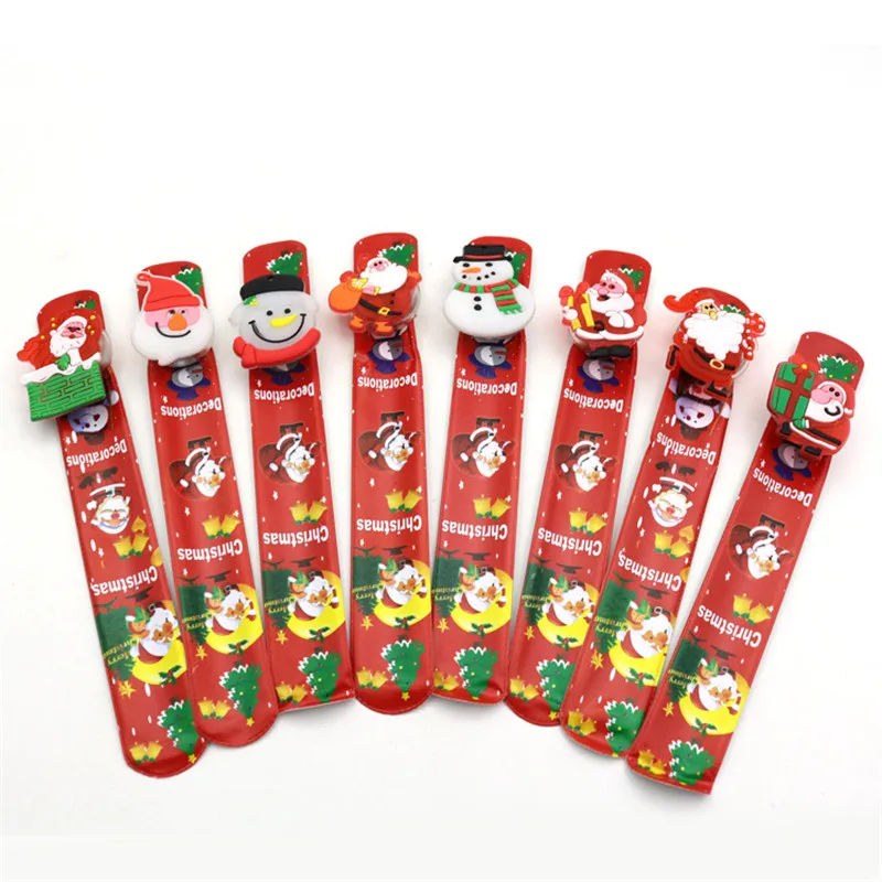 Светодиодный Рождественский браслет светящийся игрушка кольцо Санта-Клауса