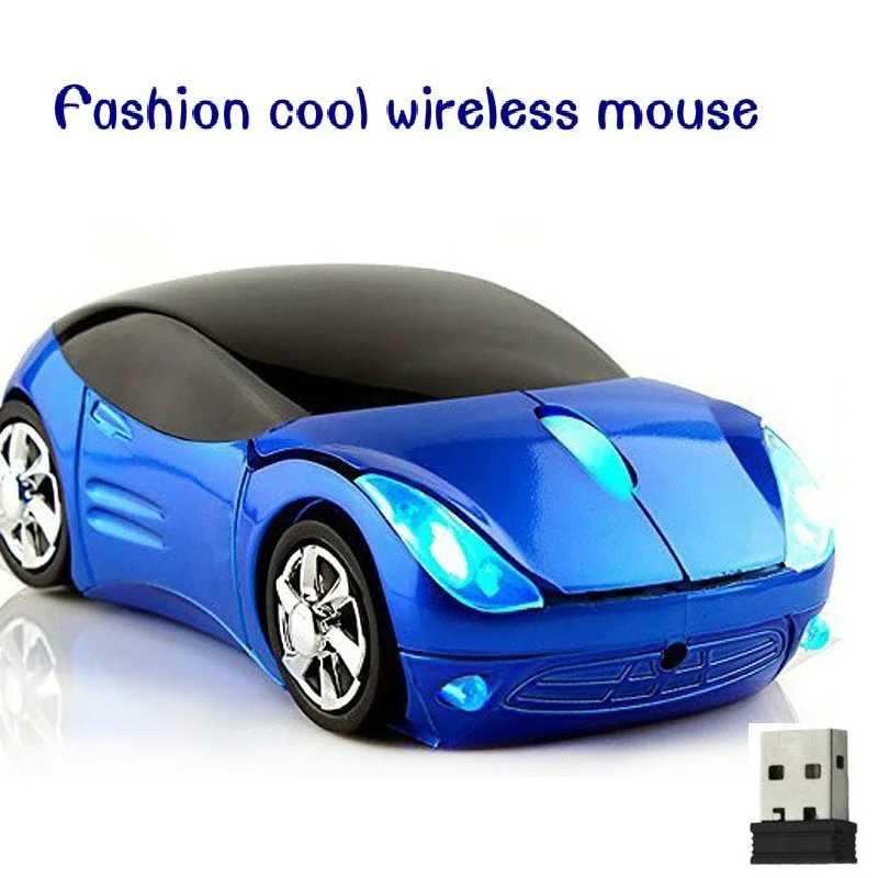 XQ-ratón óptico inalámbrico de 2,4 Ghz para ordenador, accesorio de moda de lujo, con forma de coche, para PC, portátil 1