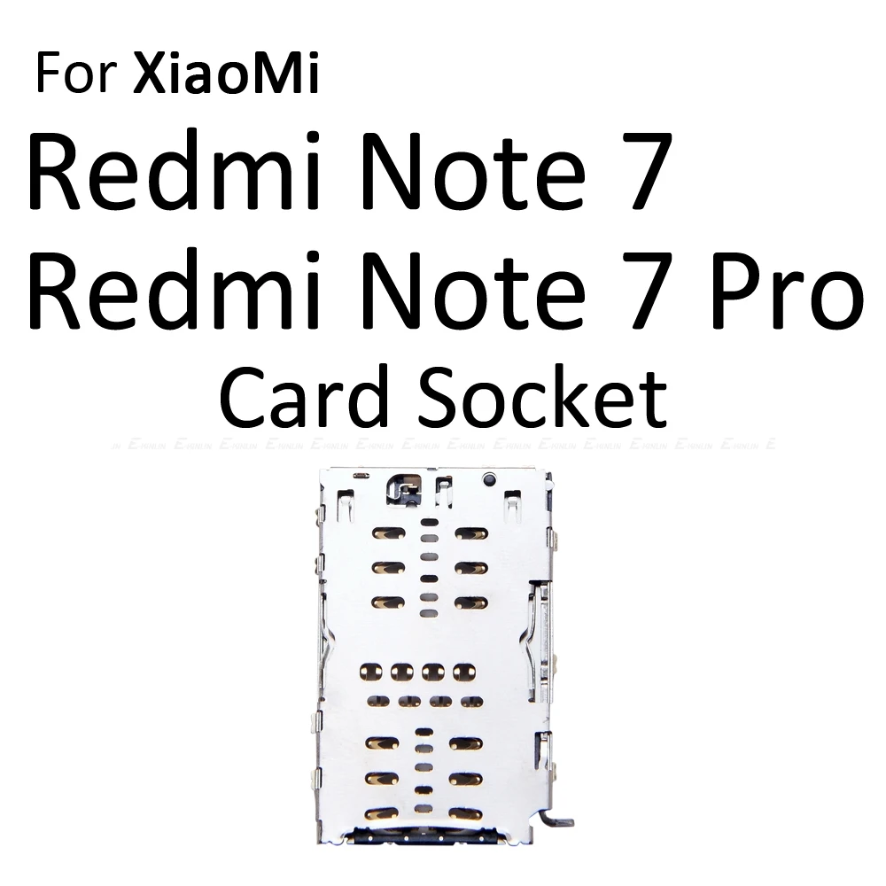 Micro SD/Sim карты лоток гнездо адаптер для XiaoMi Redmi 7 Note 7 Pro PocoPhone Poco F1 Разъем Держатель Слот ридер контейнер - Цвет: ForRedmiNote7 Socket