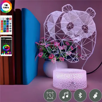 

Smart Phone Control China National Treasure Panda Led Night Light Cute Animal Child Bedroom Decor Multicolor Birthday Gift Light