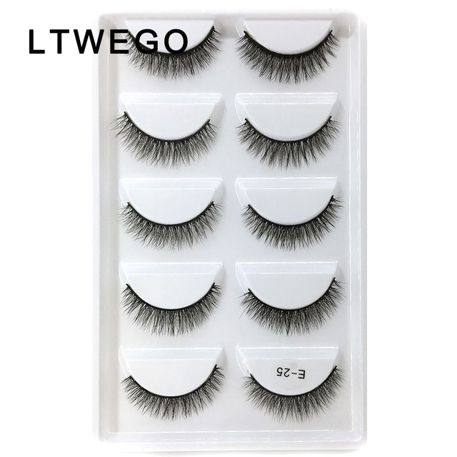 NEW 5Pairs 3D Faux Mink Eyelashes Natural Thick Long False Eyelash Dramatic Fake Lashes Makeup Extension Eyelashes Cilio