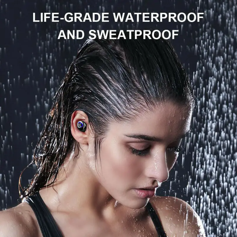 V10 BT5 0 Waterproof Mini Headset TWS Wireless LED Earphone In Ear Stereo Sound Sweatproof Sport Earbuds For Xiaomi iPhone LG