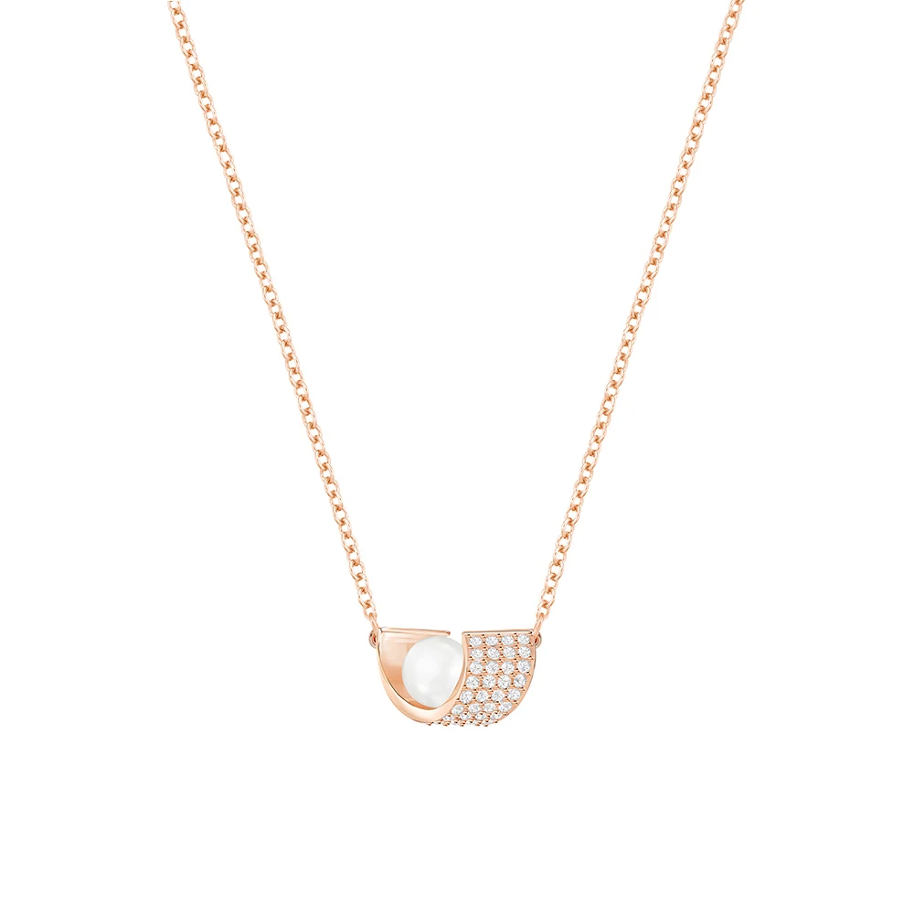 Высокое качество, 1:1,, SWA, сделай сам, ювелирное изделие, простое, современное, популярное, Трендовое, классическое, в форме сердца, бриллиантовое ожерелье - Цвет камня: 5297348
