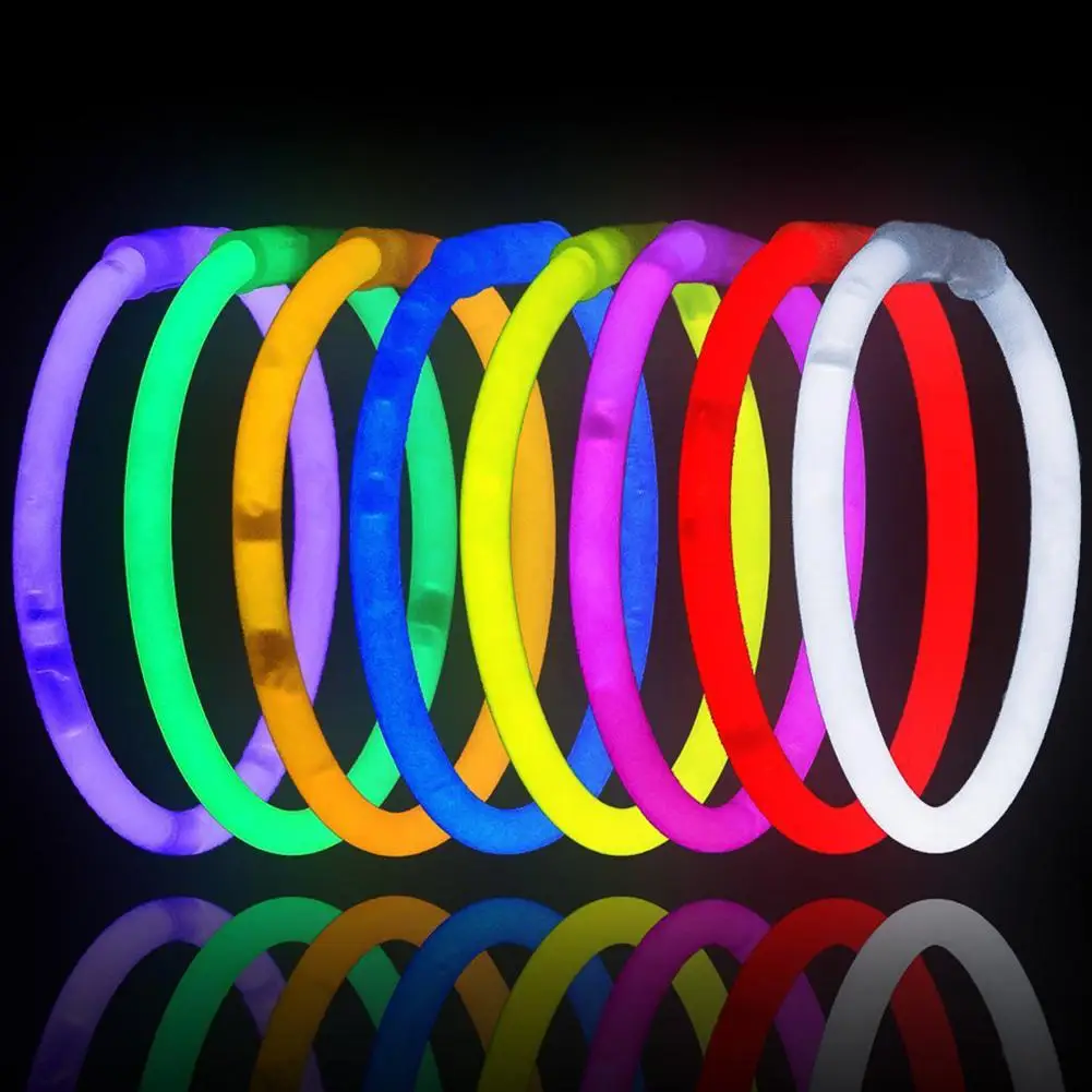 

50Pcs Colorful Luminous Glow Sticks Glowsticks DIY Bracelet Necklace Party Props Bracelet Accessory gift for kid
