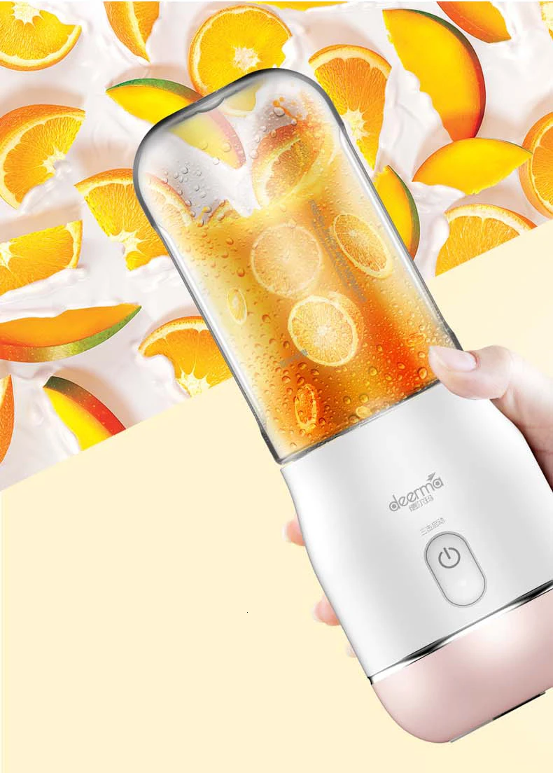 Оригинальная Xiaomi Deerma автоматическая соковыжималка многофункциональная Мини электрическая портативная USB ручная соковыжималка